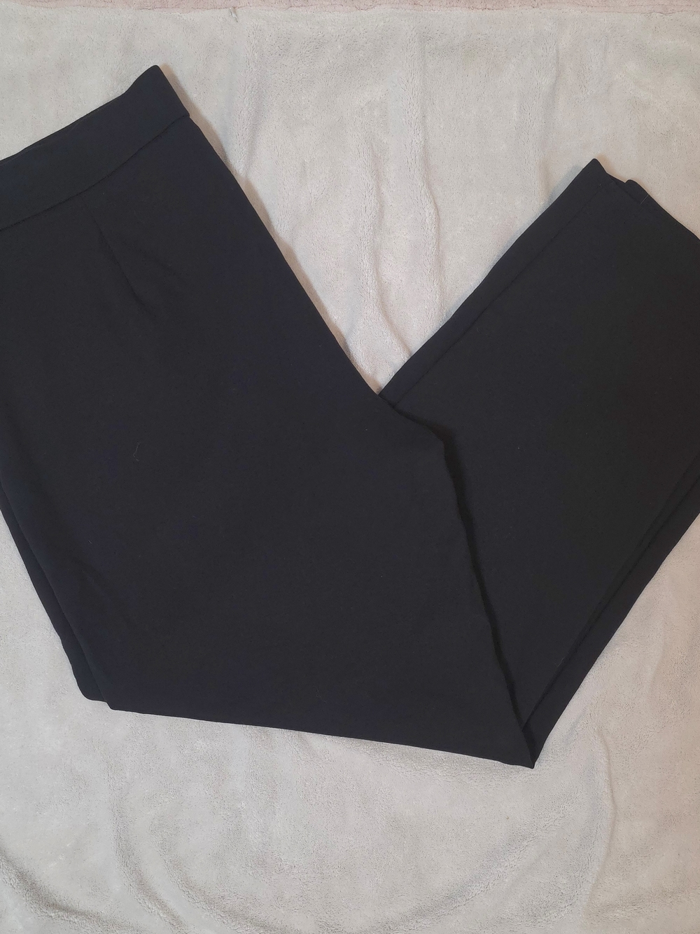 Eileen Fisher Women's Black Pants Sz L/G Straight Leg Heavy Material